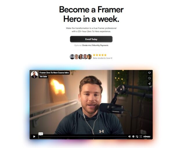 Framer Zero To Hero BY Tim Gabe